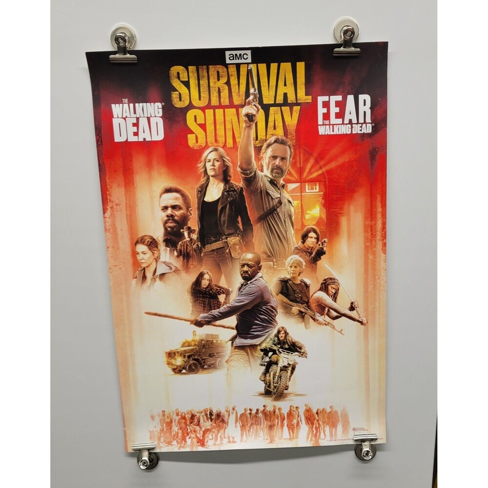 The Walking Dead Official Poster Fear TWD 19 x 13 The Survival Sunday 2018
